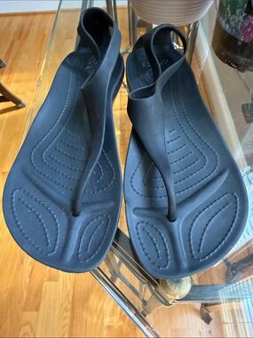 CROCS Women’s Black Slingback Thong Sandals